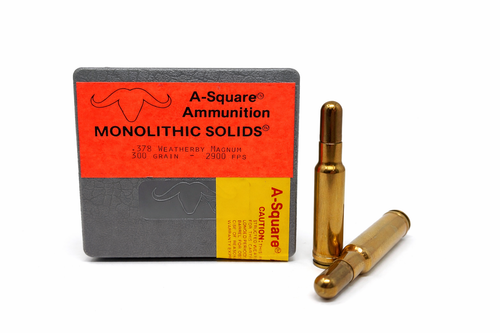 A-Square | 378 Weatherby Magnum | 300 Grain Monolithic Solids | 10 Rounds