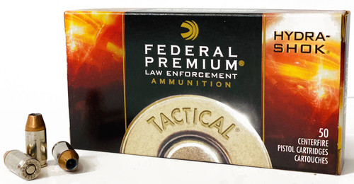 Federal Premium - 380 ACP 90 Grain Hydra-Shok Jacketed Hollow Point - 1000 Rounds - Brass Case
