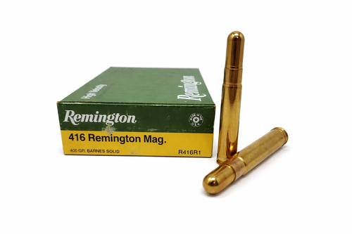 Remington Ammunition - 416 Remington Magnum - 400 Grain Barnes Solid -20 Rounds