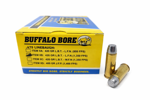 Buffalo Bore | 475 Linebaugh 420gr | 50 Rounds