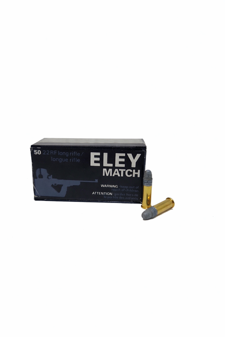 Eley Match Ammunition - 22 Long Rifle - 40 Grain Lead Round Nose - 50 Rounds