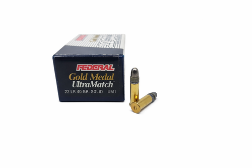 Federal Ultra Match Ammunition - 22 Long Rifle - 40 Grain Lead Round Nose - 50 Rounds