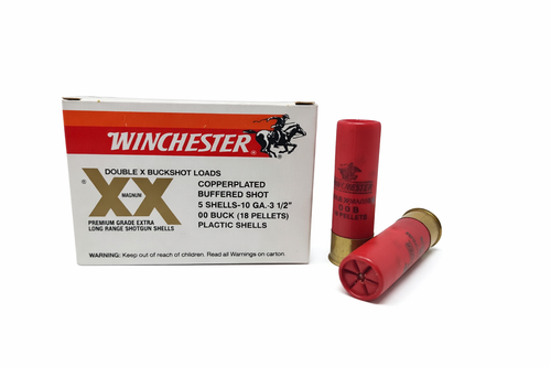 Winchester XX Magnum Ammunition - 10 Gauge - 3 1/2" - 00 Buck - 18 Pellets - 5 Rounds