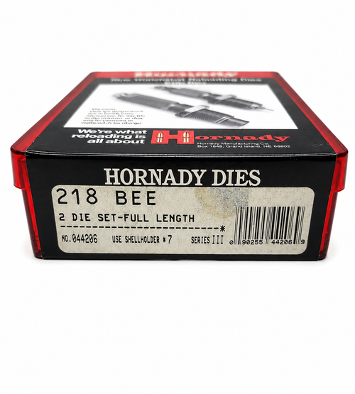 Hornady - 2 Die Set Full Length - 218 Bee Rifle Cartridges