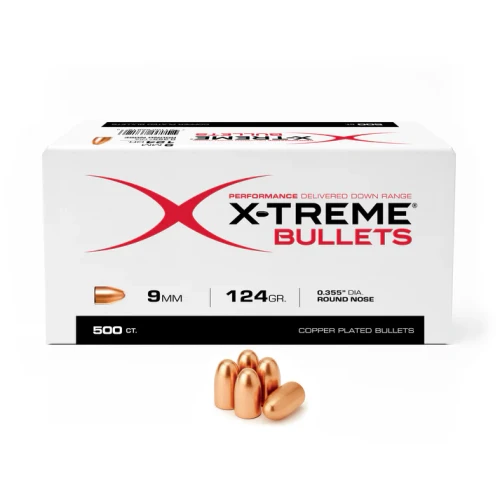 X-Treme Bullets | 9MM 124gr FMJ | 500 Projectiles