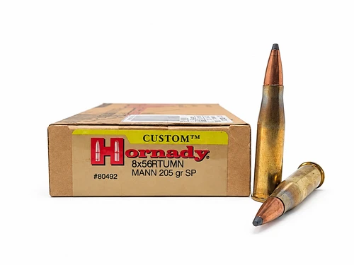 Hornady | 8x56mm Rimmed Mannlicher 205 Grain Soft Point | 20 Rounds