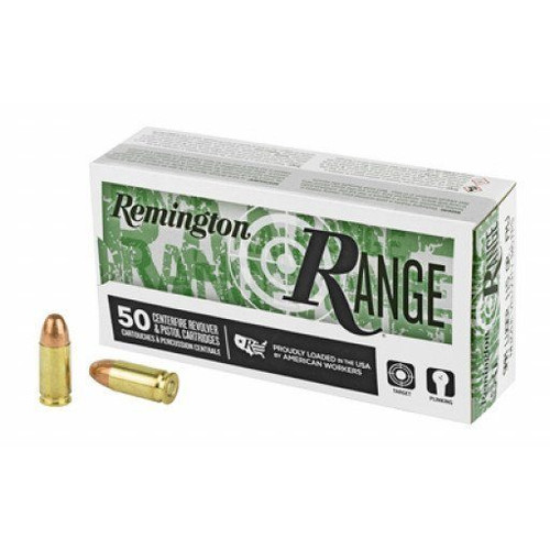 Remington Ammunition - 9mm Luger - 115 Grain Full Metal Jacket  - 500 Rounds - Brass Case