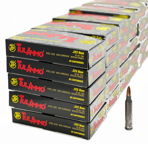 Tula  223 Rem - 55 Grain - Full Metal Jacket - 1000 Rounds - Steel Case