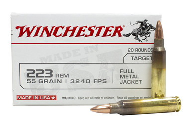 223 Rem - Winchester USA 55 Grain FMJ 600rd Case