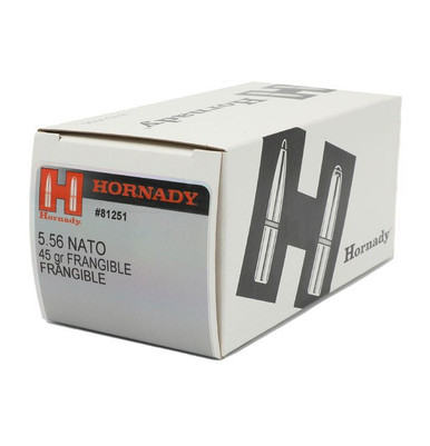 Hornady Ammunition 5.56x45 57 Grain Jacketed Frangible TAP Training LE - 500 Rounds - CASE