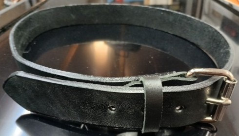 Single Layer Amish Style Belt Black.