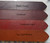 Top to bottom Black Cherry, Cordovan. Cordovan Light, Tan/Light Brown