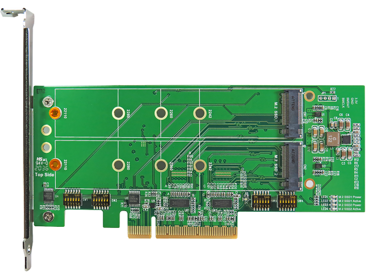 Dp8202 Pcie X8 Gen4 With Redriver To M2 Nvme Ssd Dual Port Aic M Factors Storage 4683