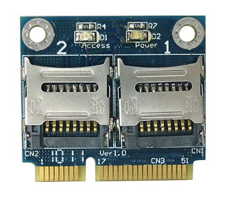 MR15 (Dual Micro SD Cards to Mini PCIe adapter) - M-FACTORS Storage