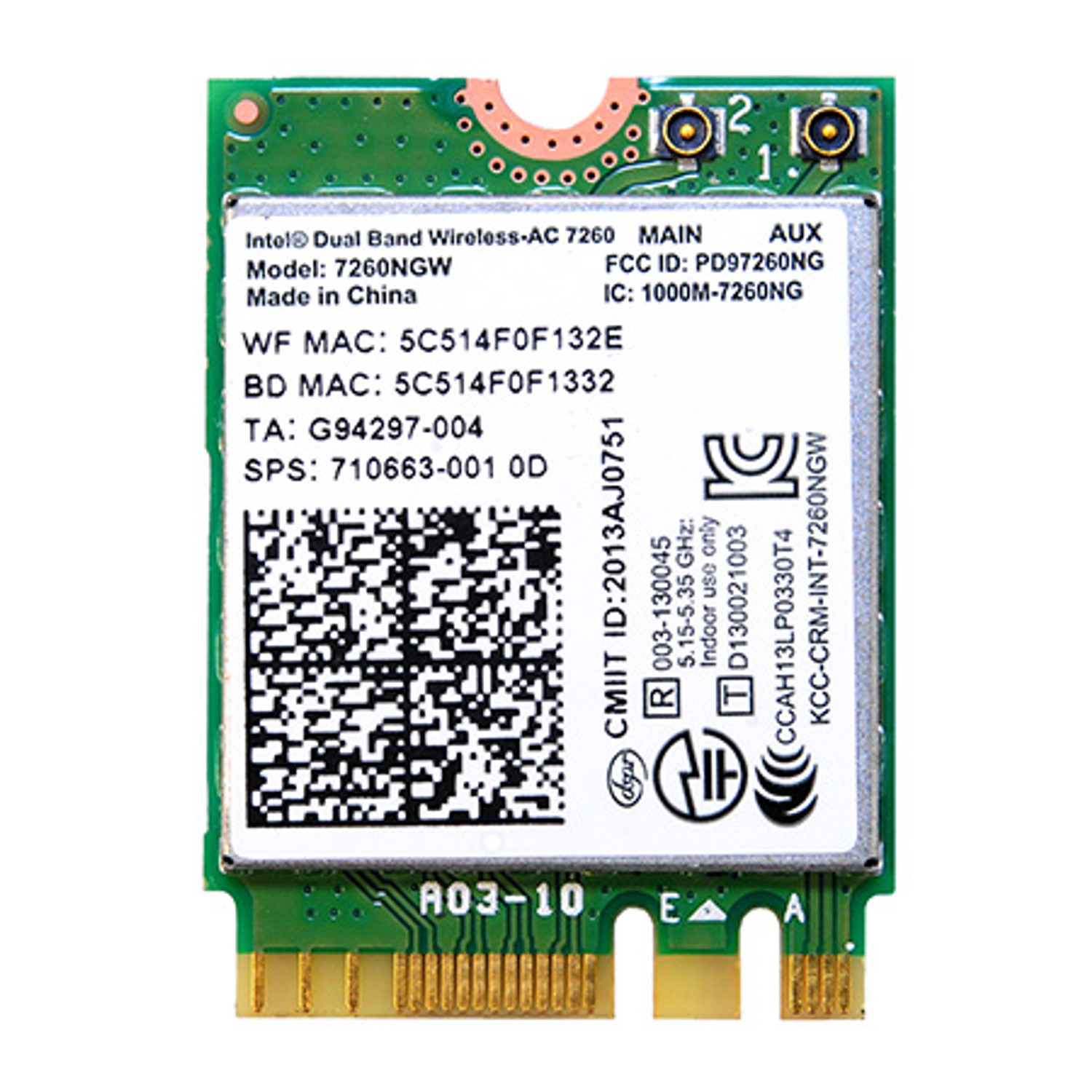 (未使用･未開封品)インテル Intel Dual Band Wireless-AC 7260 for Desktop 7260HMWDTX1.R Amazon.com: Intel Dual Band Wireless-AC 7260 for Desktop