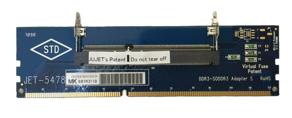 JET-5478MK V.2 (DDR3 204pin SODIMM Adapter with Metal-Guide - 1600Mhz)