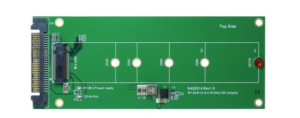 U.2 (SFF-8639) to M.2 NVMe SSD Adapter support 2230/2242/2260/2280/22110