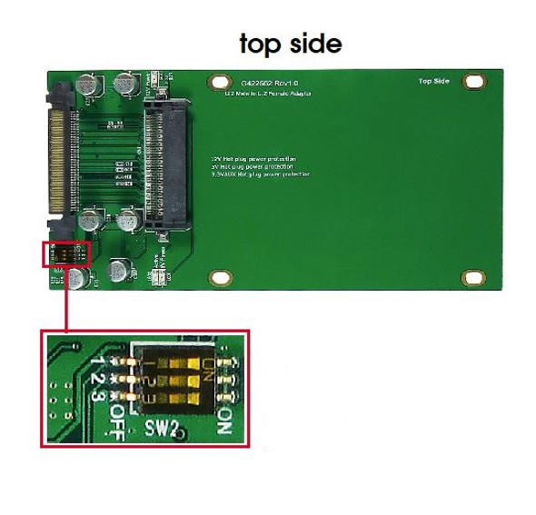 U.2 (SFF-8639) to 2.5" U.2/SAS/SATA SSD Adapter