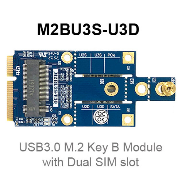M2BU3S series (M.2 key B USB/SATA to Mini Card)