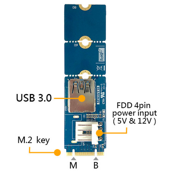 NU63A M.2 B M key to USB3.0 Adapter