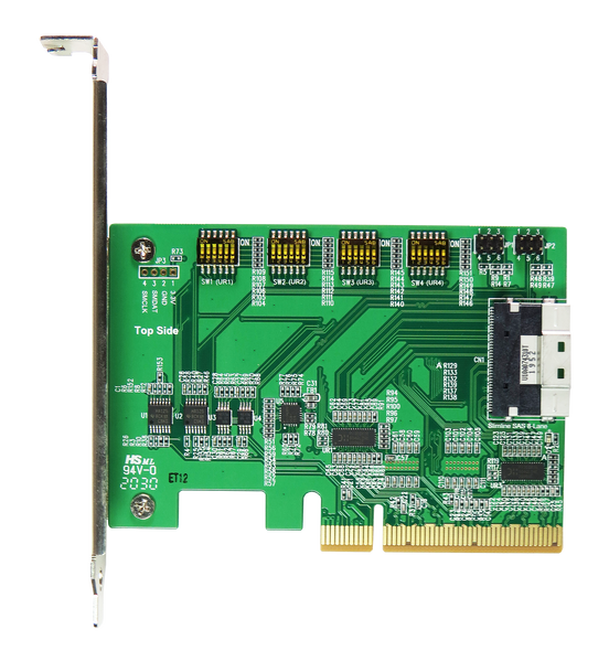 DP8401 PCIe x8 Gen4 with ReDriver to SlimSAS 8i (SFF-8654) Add-in Card 
