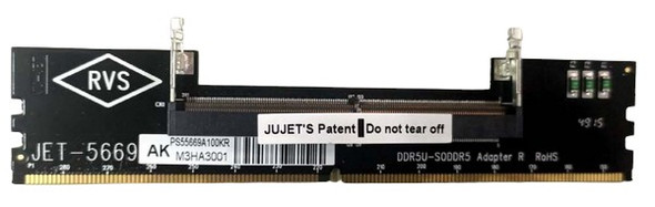 JET-5669AK (DDR5 SODIMM Unbuffered Adapter RVS 4800Mhz with Metal Guide)