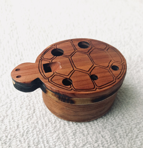 Turtle Shell Ocarina Flute Key of "C"  Cedar