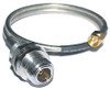 15" Long - N-Female to SMA-Male RG-402 Semiflex Coaxial Cable 
