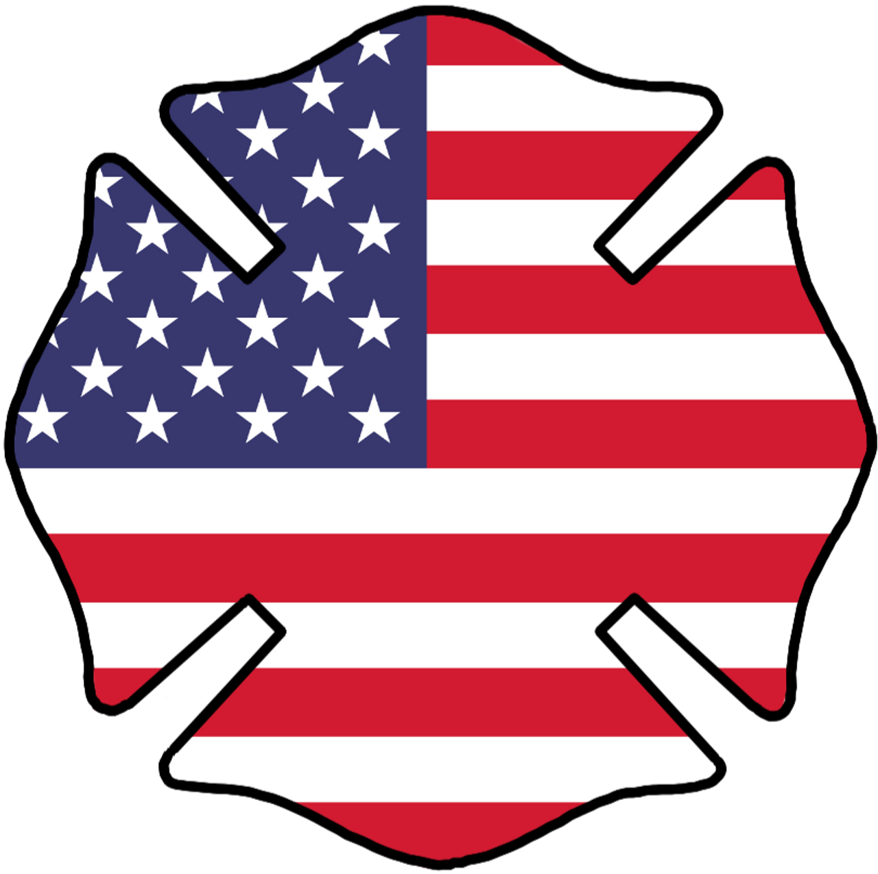 Fire American Flag Sticker