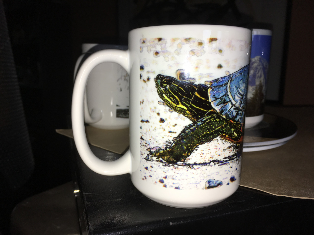 Western Painted Turtle Large Coffee Mug 15 Oz