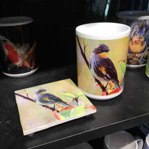 Coffee Mug and Tile Set - Warbler