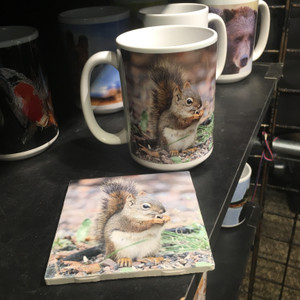 Coffee Mug and Tile Set -  Red Squirrel MN