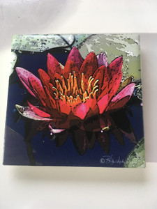 Ceramic Tile - Red Lily 4.25 In x 4.25 In