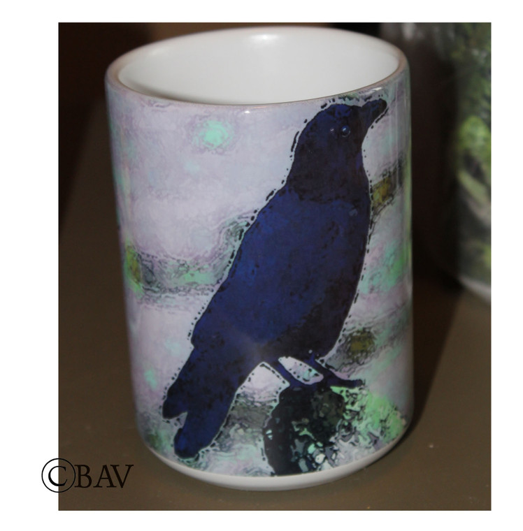 Crow Large Coffee Mug 15 Oz