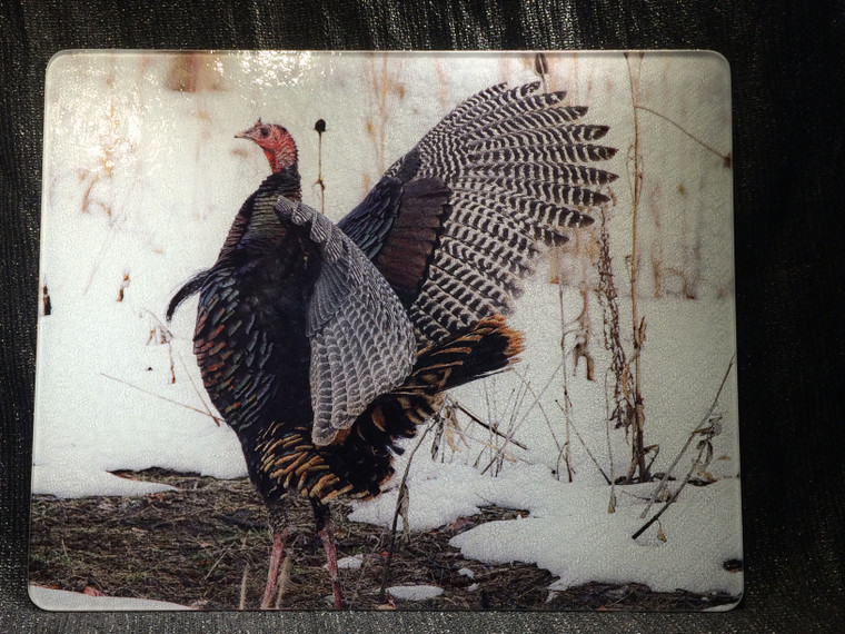 Wild Turkey - Glass Cutting Board Large - 12 in x 15 in