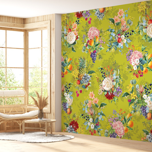 Marianne Wallpaper - Chartreuse Marianne Wallpaper - Chartreuse