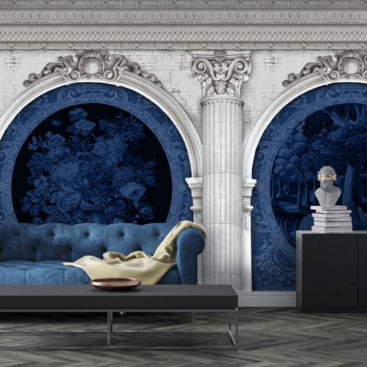 Julius Wallpaper - Indigo Julius Wallpaper - Indigo