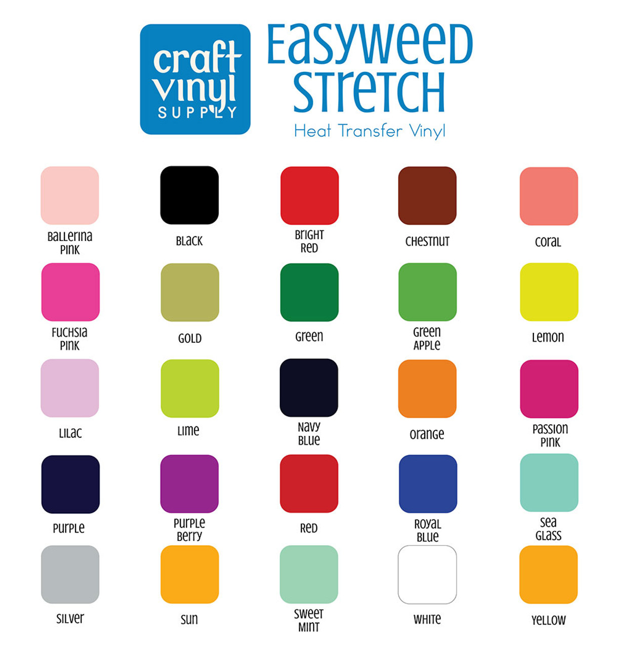 EasyWeed Stretch Heat Transfer Vinyl Sheets 