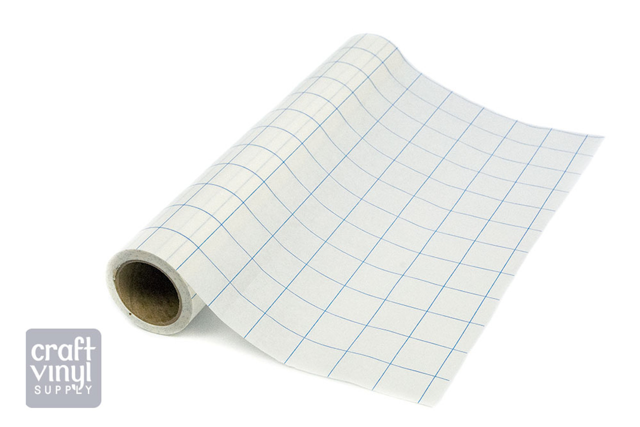 Grid-Lined Paper Transfer Tape 12x30' Roll (Blue Lines) 