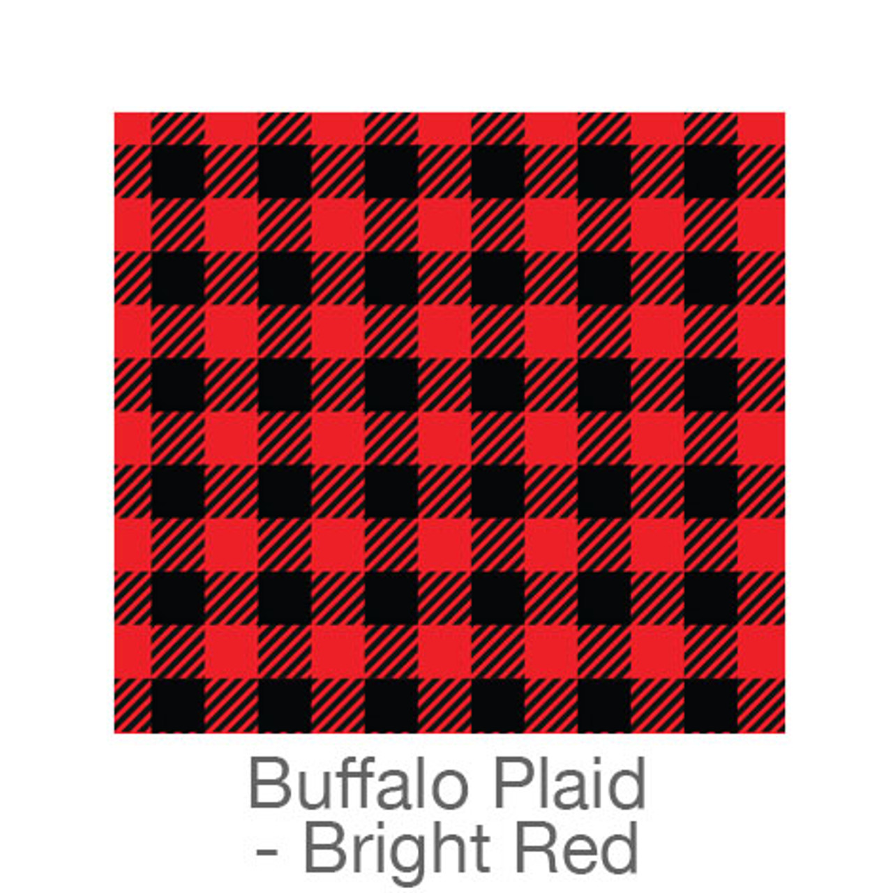Printed Pattern - Buffalo Red - 12 x 12 - Heat Transfer Vinyl