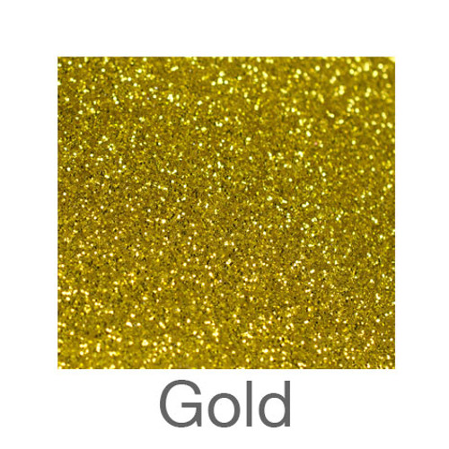 12 x 20 Gold Glitter HTV - Heat Transfer Vinyl Sheet Sheets