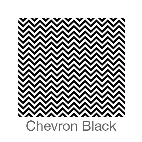 12"x12" Permanent Patterned Vinyl - Chevron Black