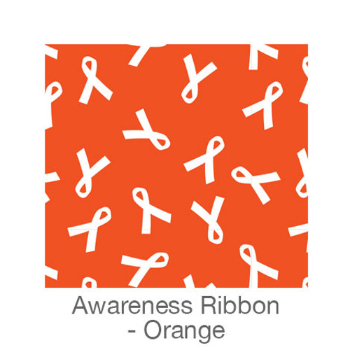 12"x12" Patterned HTV - Awareness Ribbon - Orange