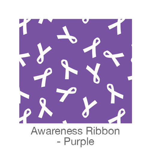 12"x12" Patterned HTV - Awareness Ribbon - Purple