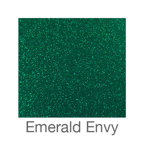 Glitter Adhesive Vinyl-12"x12"-Emerald Envy