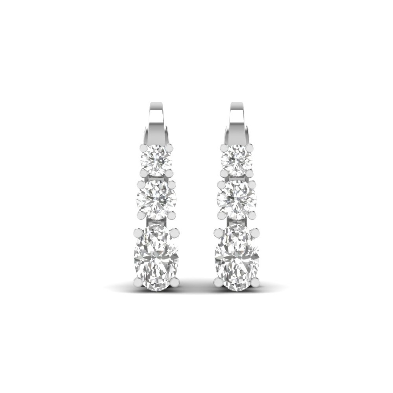 Fana Five Stone Diamond Climber Earrings ER1871-14kt-White | Bay Area  Diamond Company | Green Bay, WI