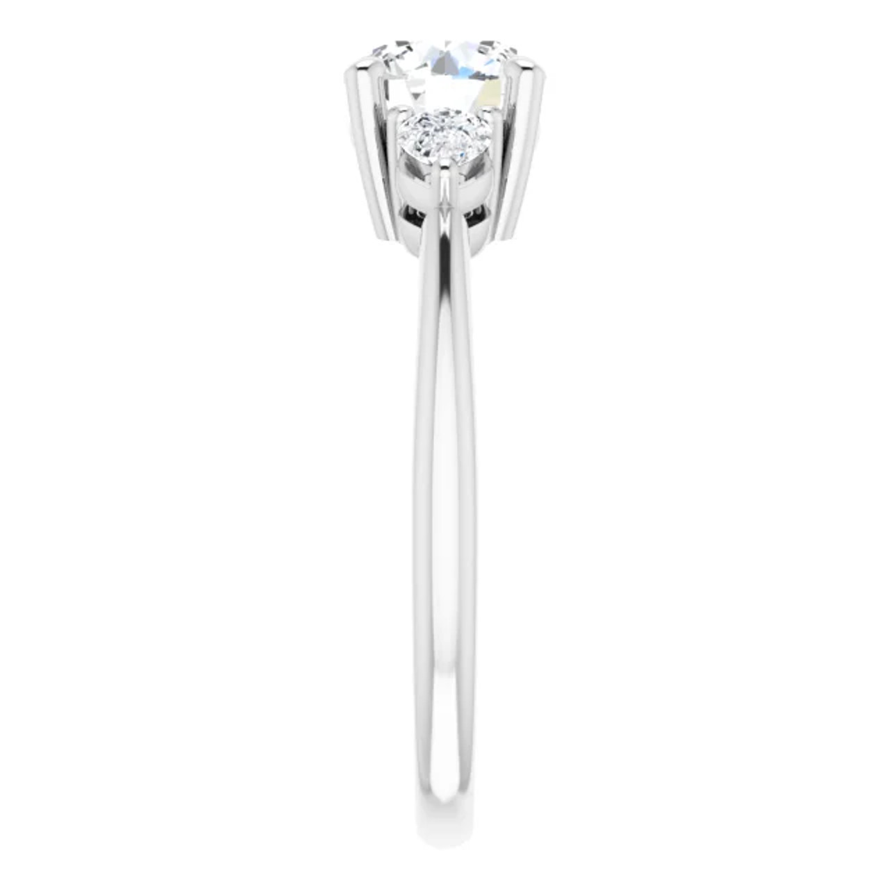 Kiana Three Stone Preset Engagement Ring | Gage Diamonds