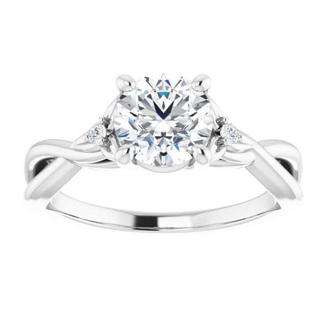 Avery Accented Criss Cross Engagement Ring Setting Gage Diamonds