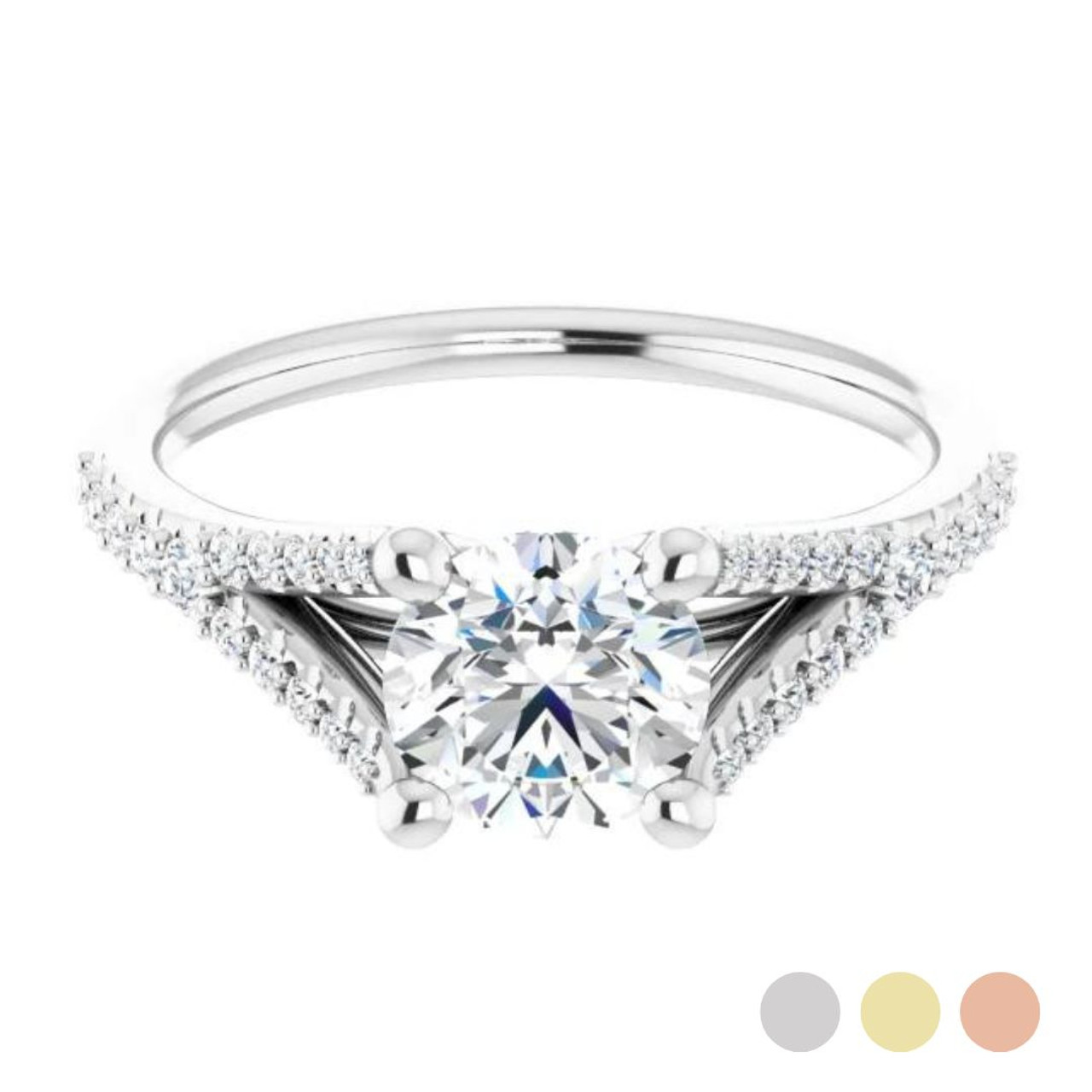 Claire Split Shank Engagement Ring Setting