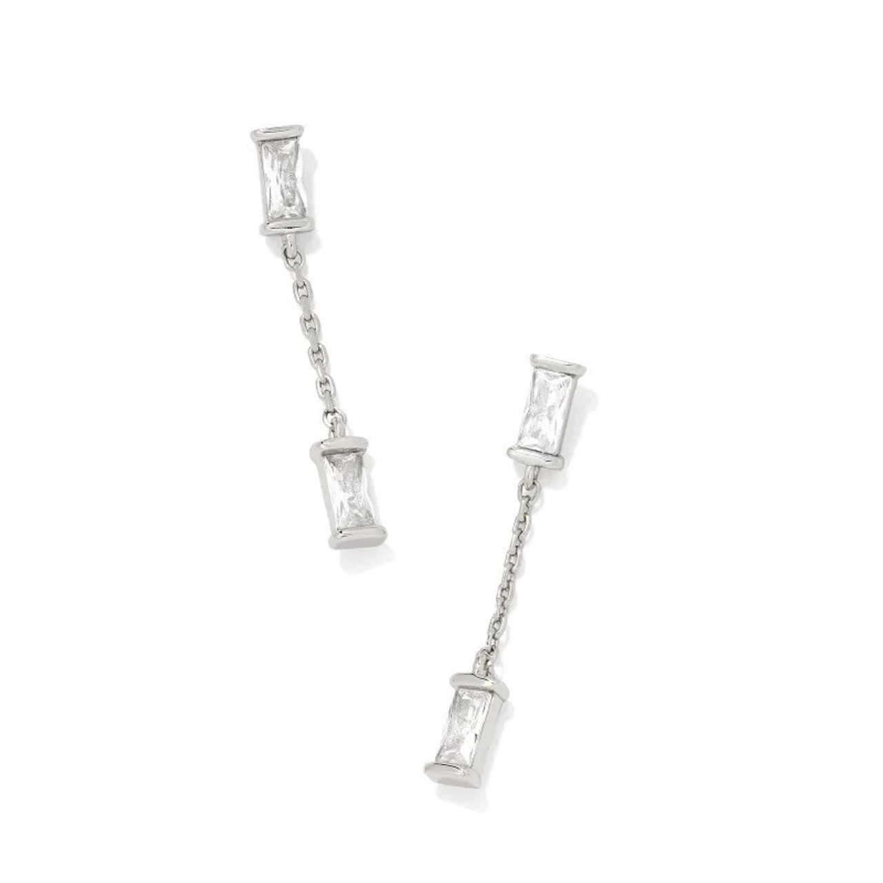 Juliette Gold Strand Necklace in White Crystal